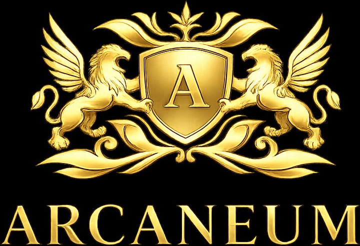 ARCANEUM Perfumes original gold crest logo